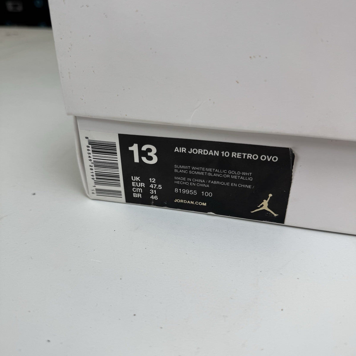 Nike Air Jordan 10 x Drake OVO White Gold (USED)