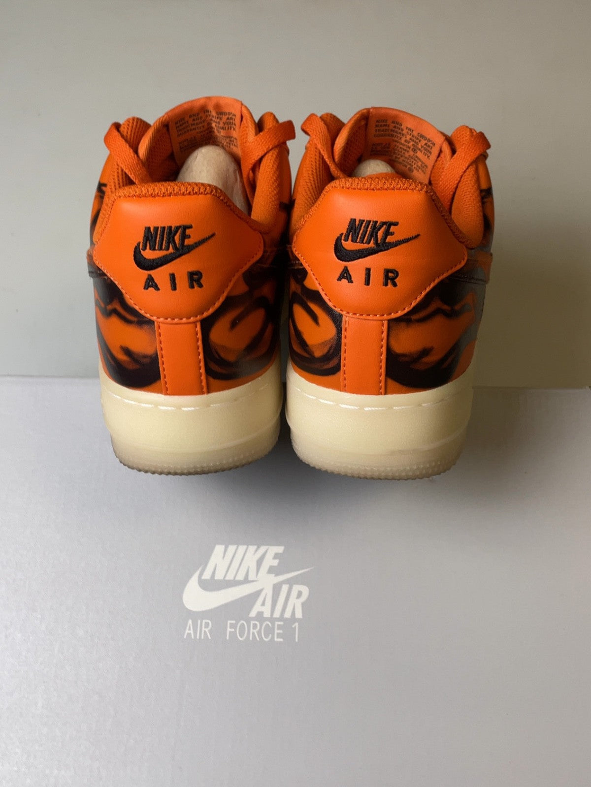 Nike Air Force 1 Low Orange Skeleton Halloween (USED)