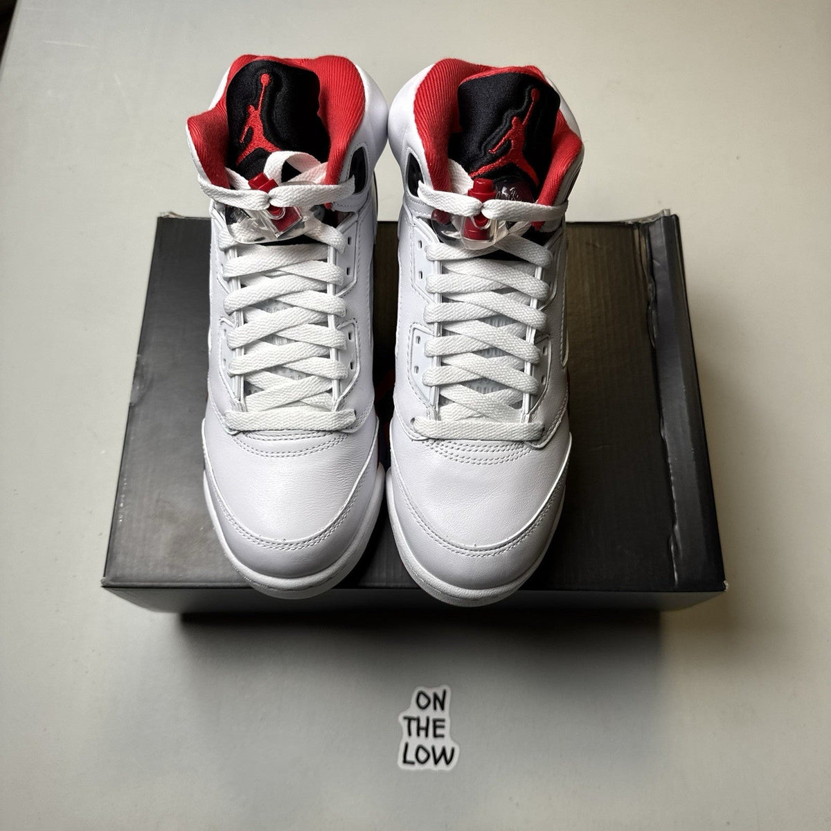 Jordan 5 Retro Fire Red Black Tongue 2025 GS