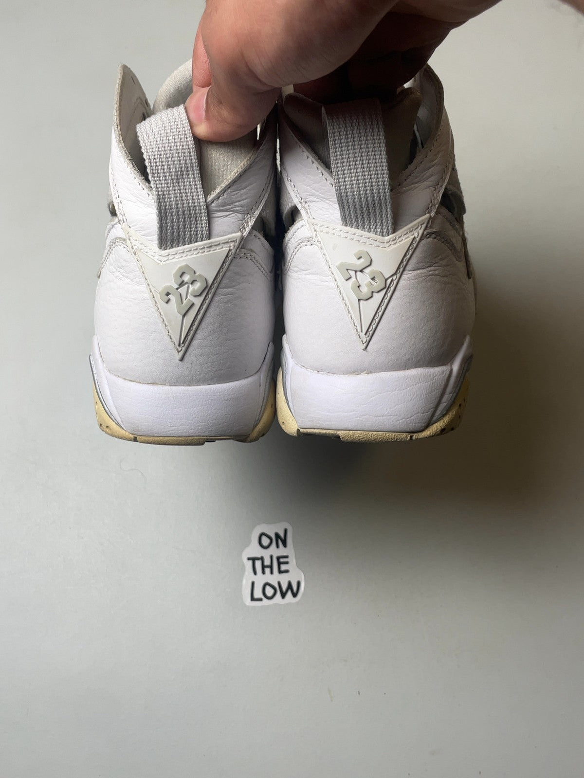 Nike Air Jordan 7 Retro Pure Platinum White Silver (USED)