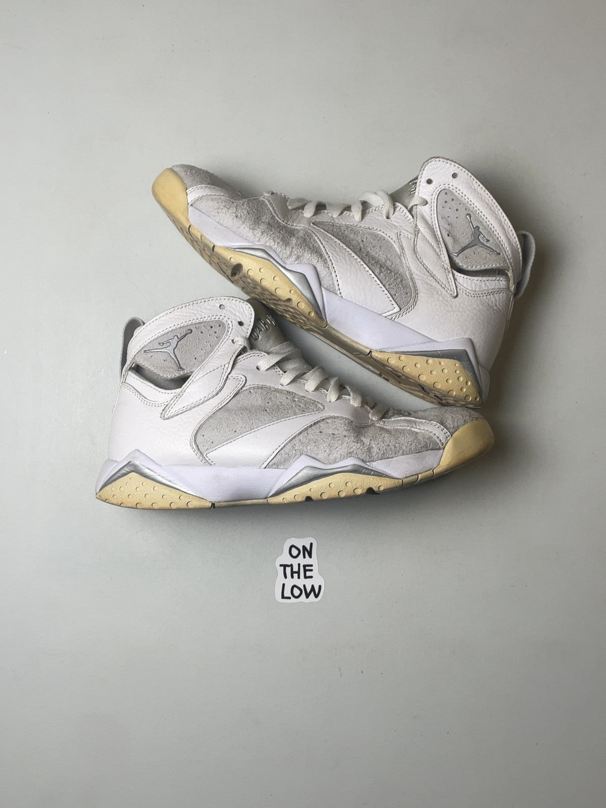 Nike Air Jordan 7 Retro Pure Platinum White Silver (USED)