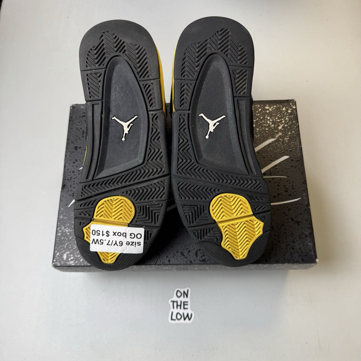 Nike Air Jordan 4 Retro Thunder Yellow GS (USED)