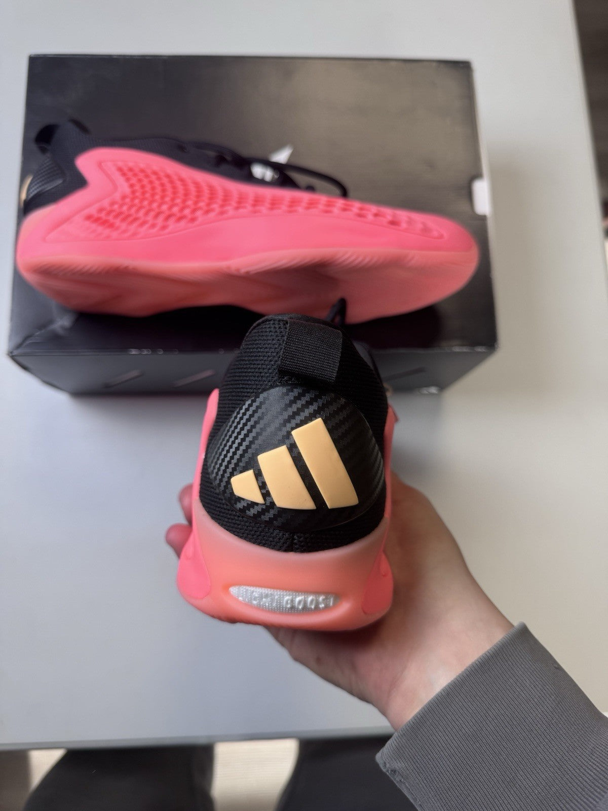 Adidas AE 1 Low Mural Basketball Shoes Pink Black