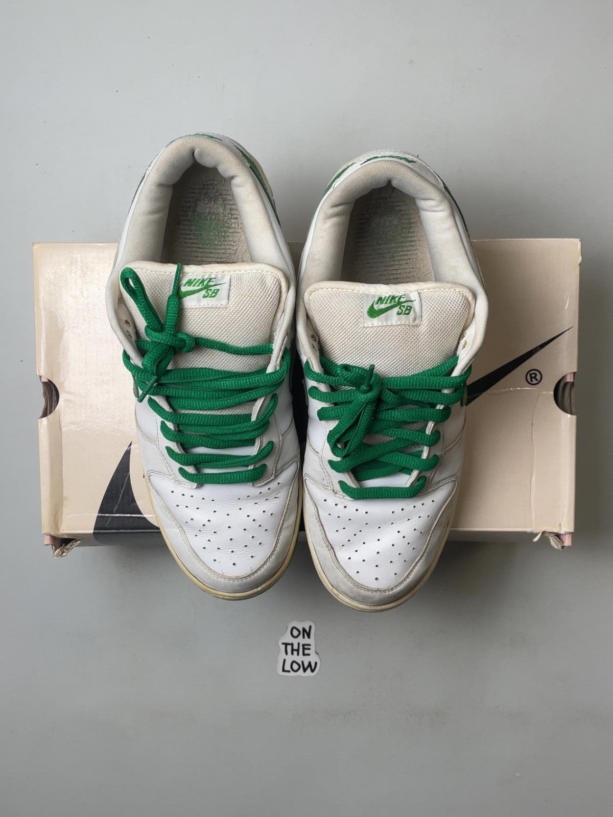 Nike Dunk Low Pro SB White Classic Green (USED)