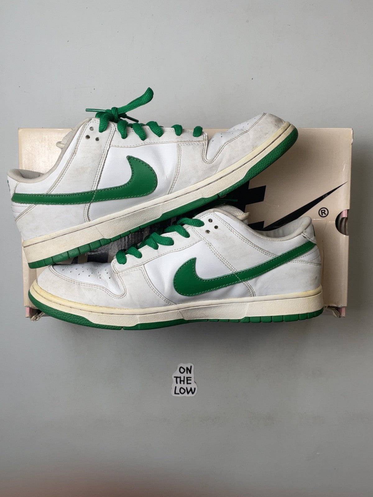 Nike Dunk Low Pro SB White Classic Green (USED)