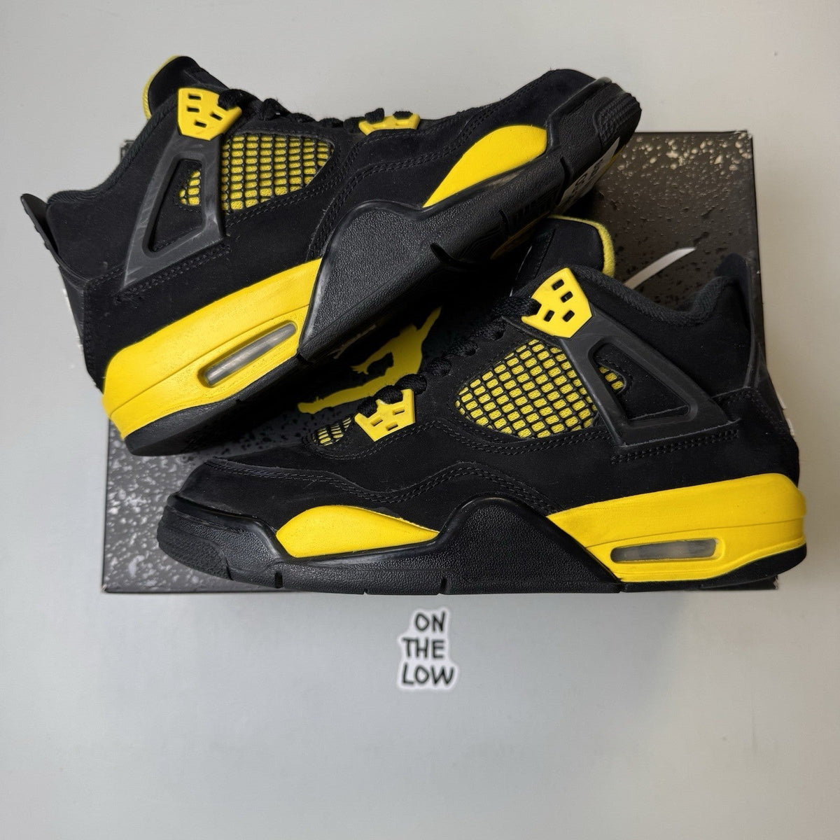 Nike Air Jordan 4 Retro Thunder Yellow GS (USED)