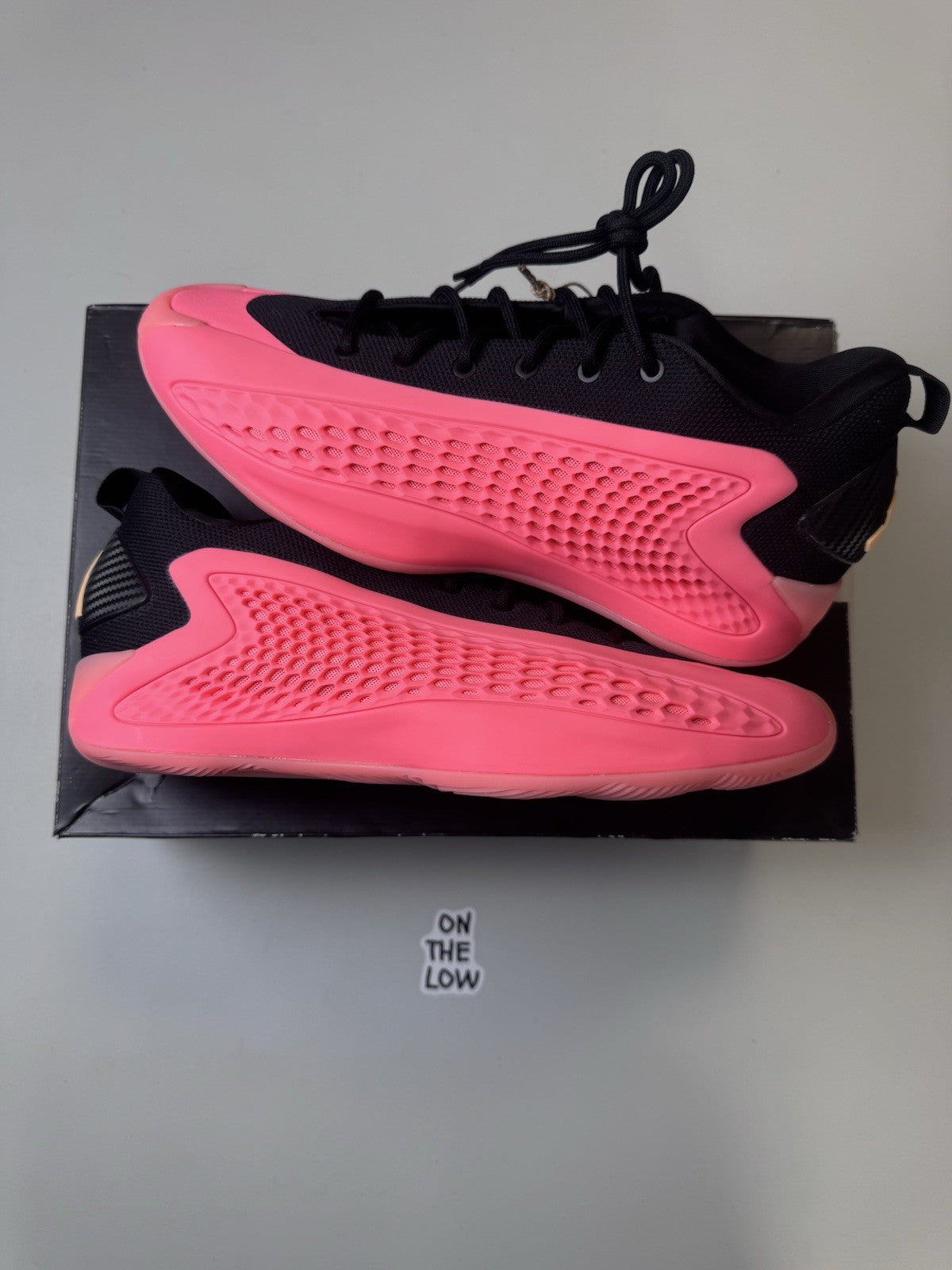 Adidas AE 1 Low Mural Basketball Shoes Pink Black