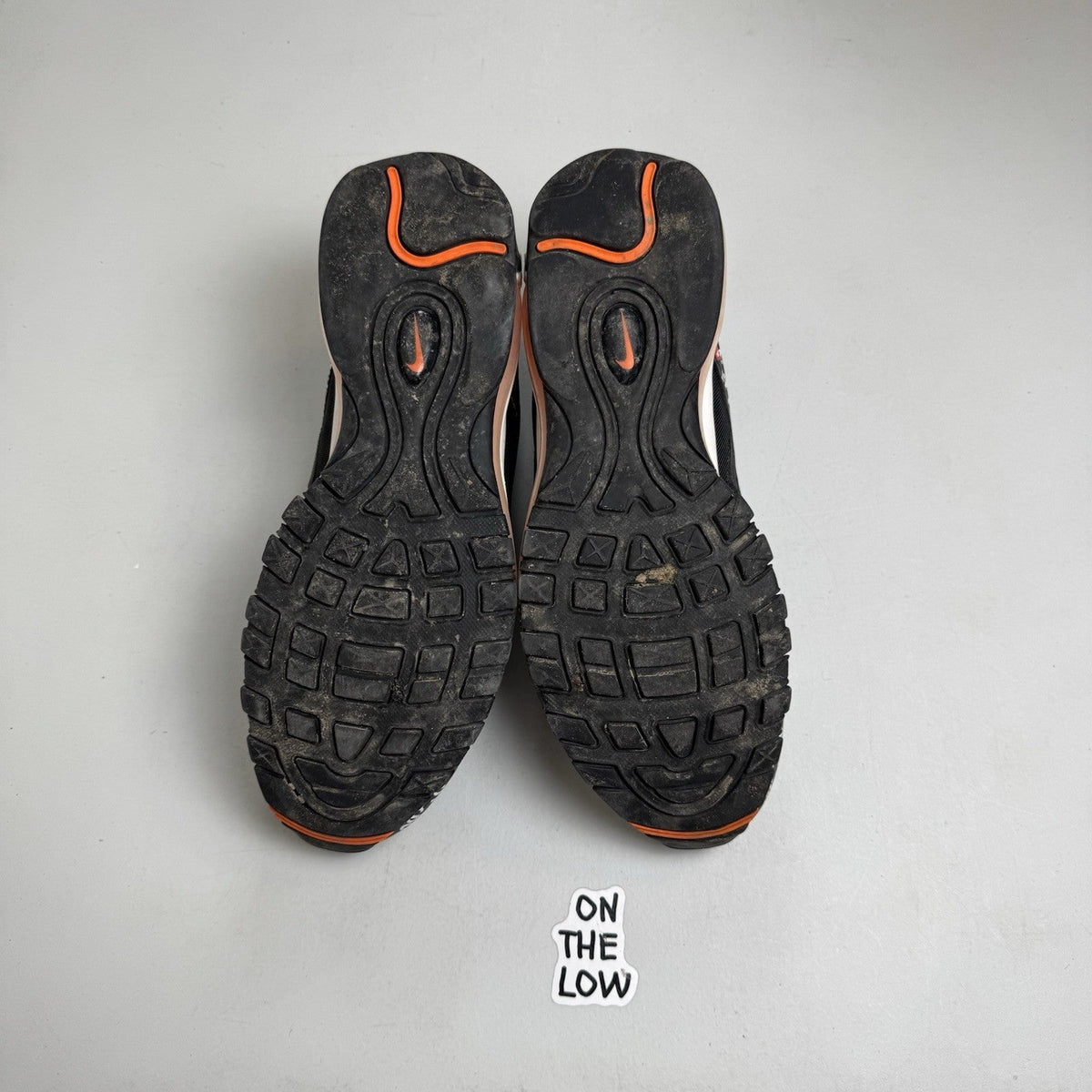 Nike Air Max 97 Men Just Do It Black Orange Swoosh (USED)