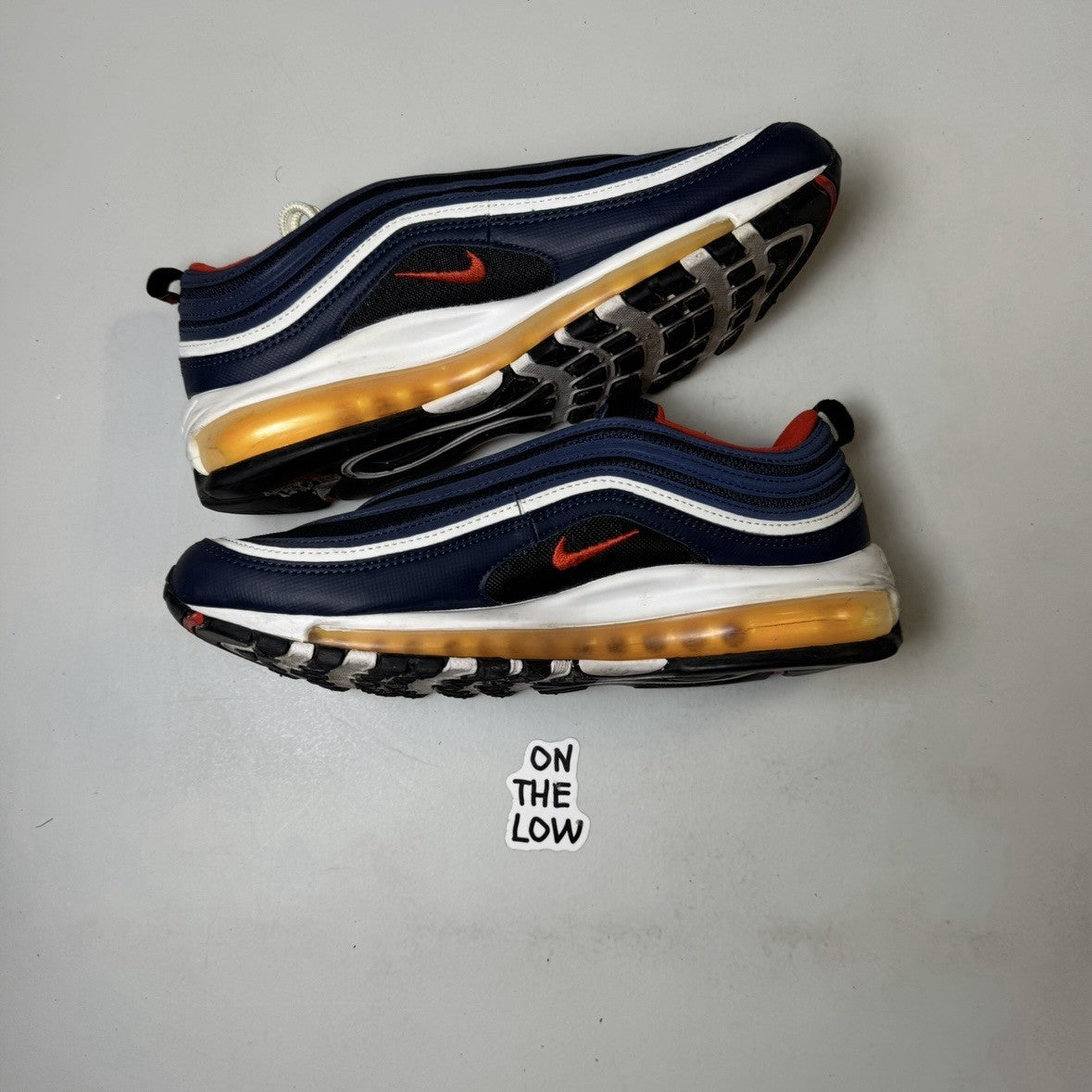 Nike Air Max 97 Midnight Navy Habanero Red (USED)