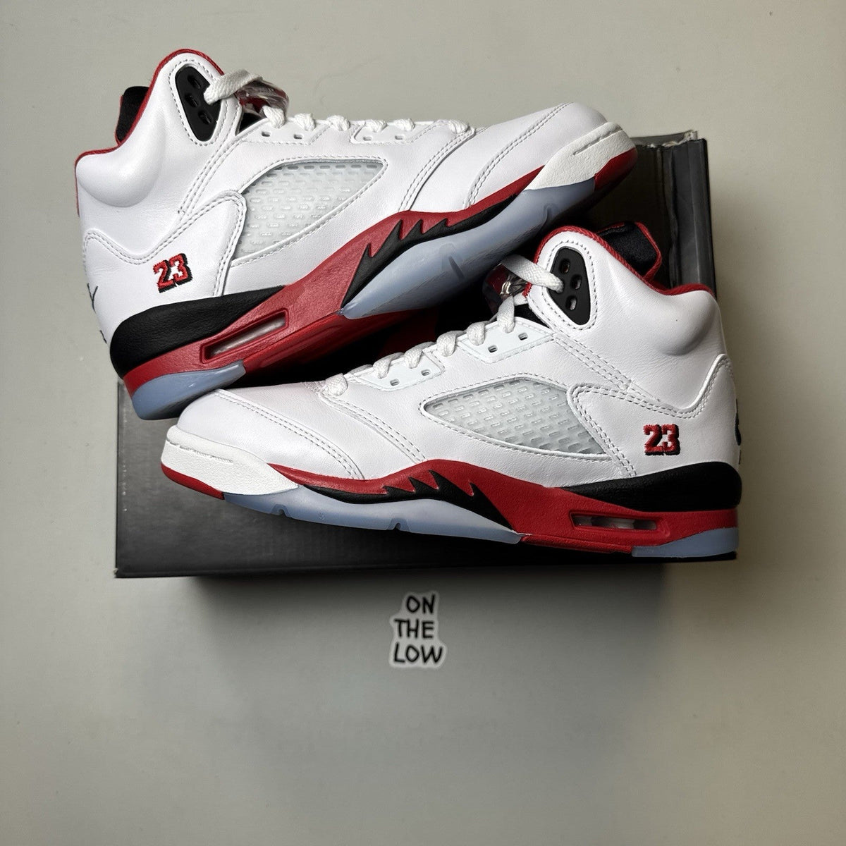 Jordan 5 Retro Fire Red Black Tongue 2025 GS