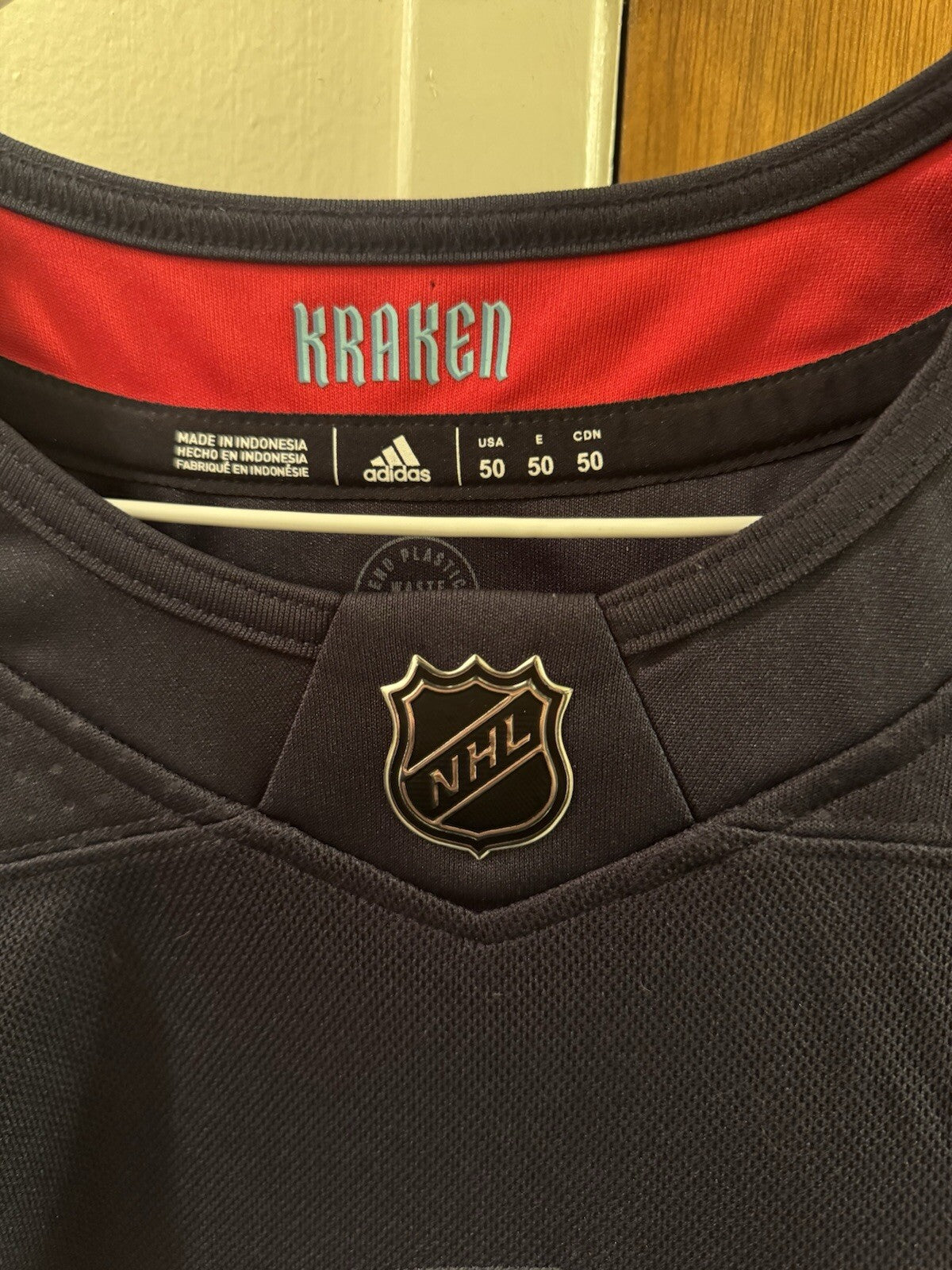 Adidas Men's Seattle Kraken Navy Blue Home Authentic Jersey Size 50