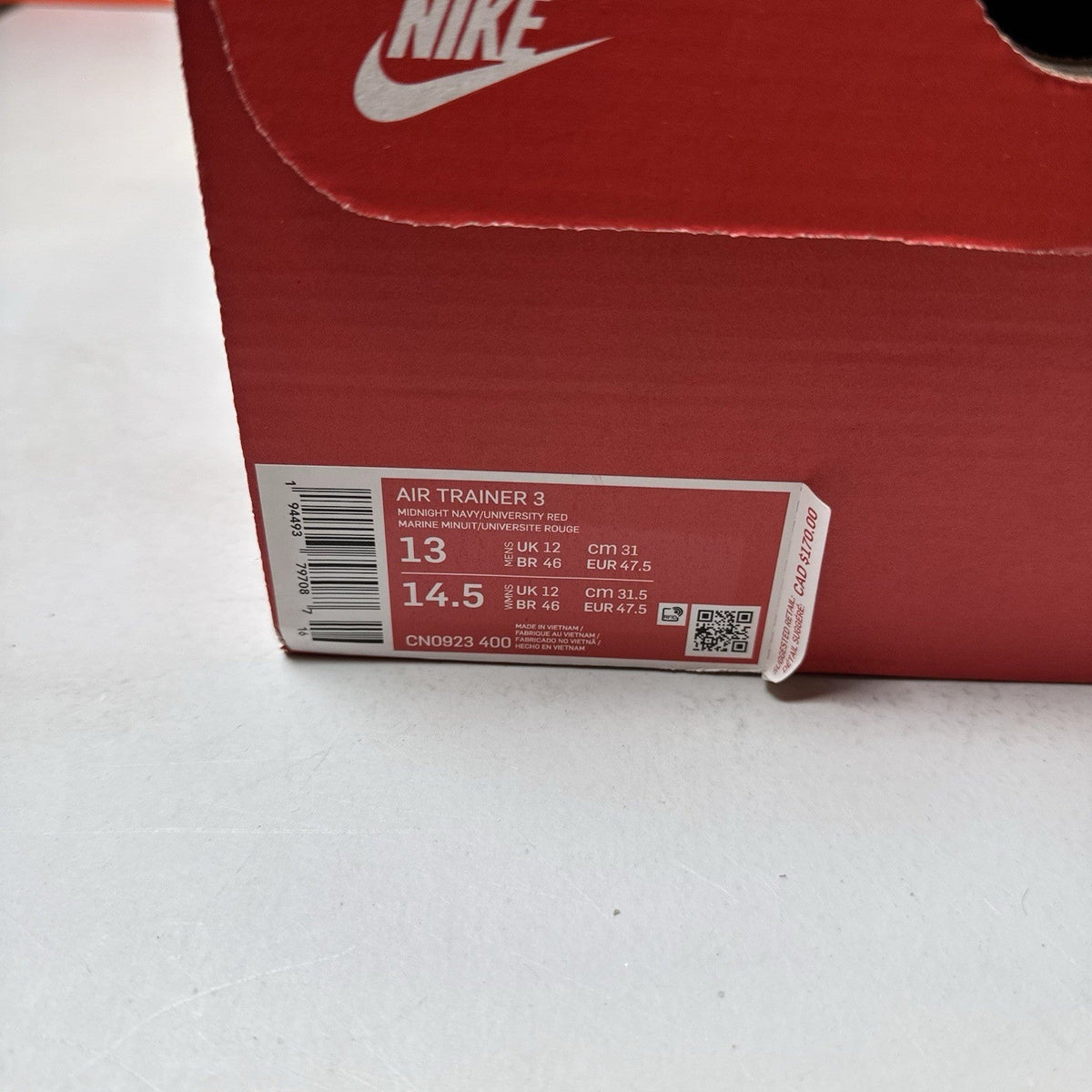 Nike Air Trainer 3 USA 2020 (USED)