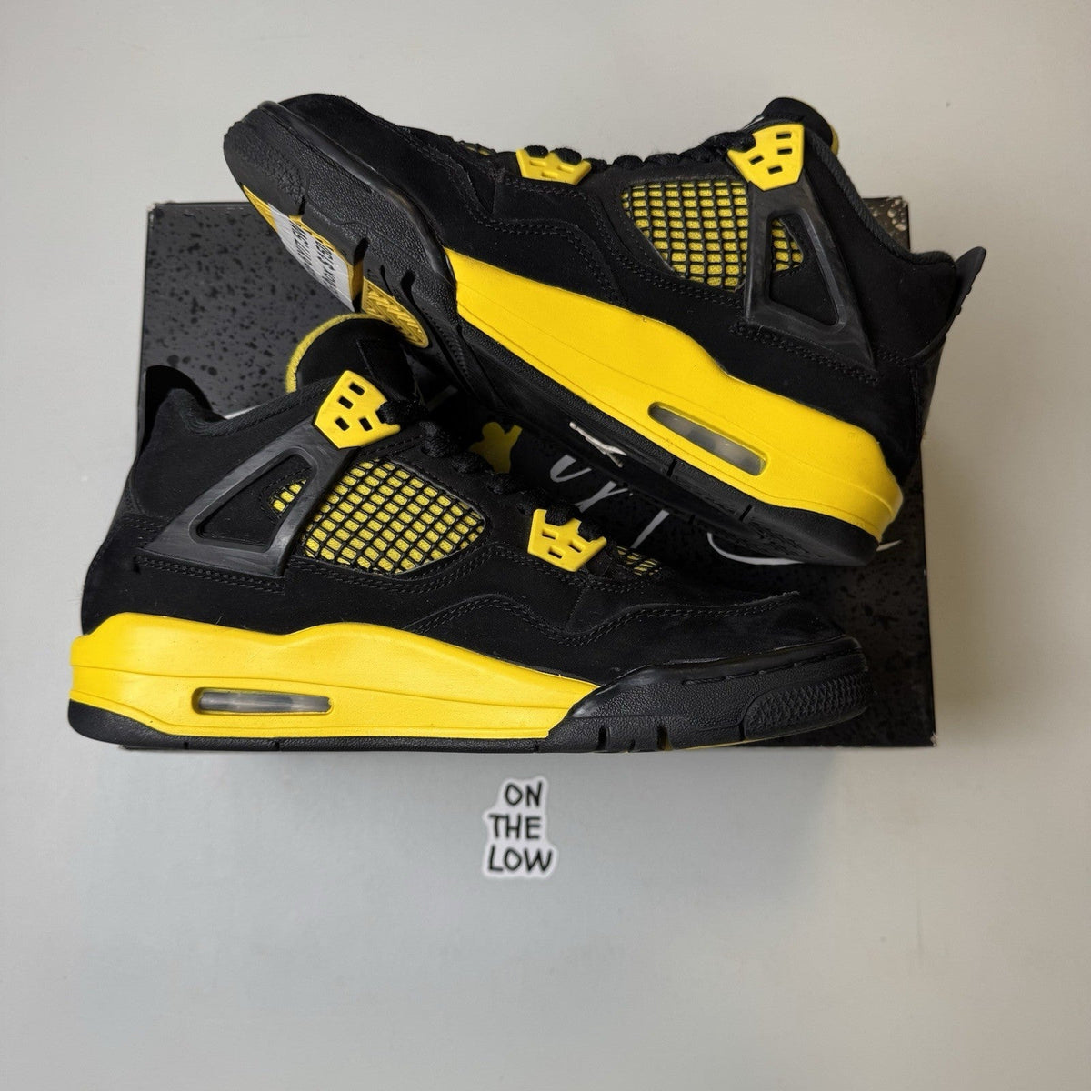 Nike Air Jordan 4 Retro Thunder Yellow GS (USED)