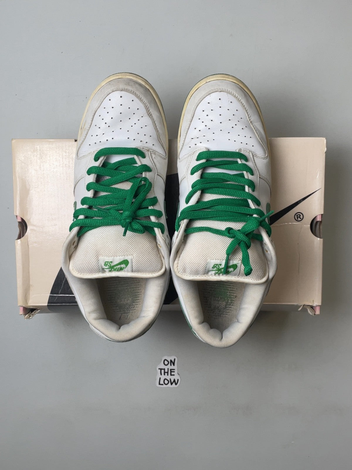 Nike Dunk Low Pro SB White Classic Green (USED)