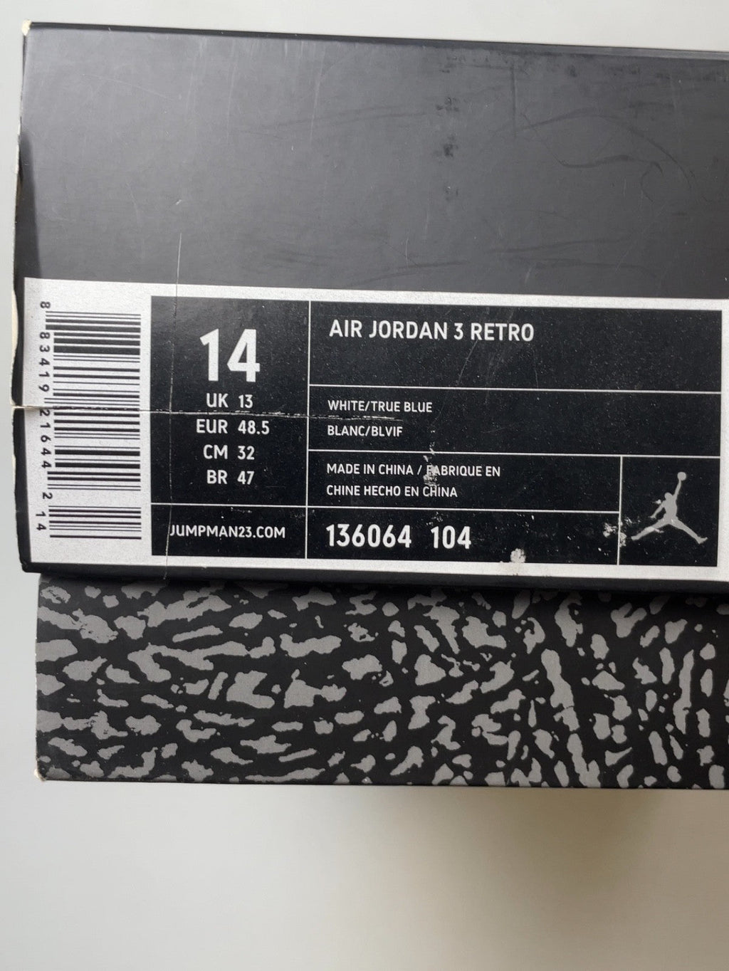 Jordan 3 Retro True Blue (2011) (USED)