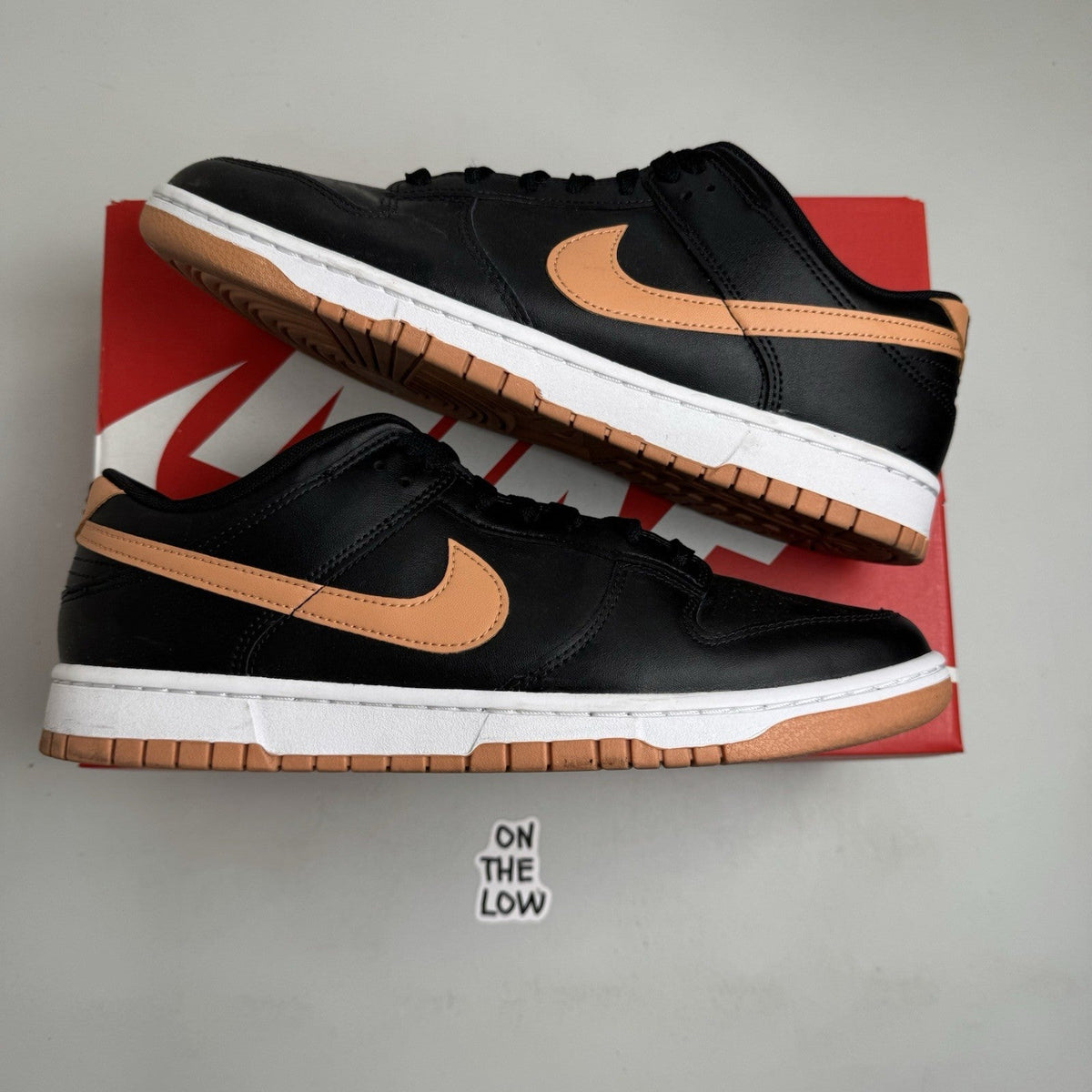 Nike Dunk Low Retro Black Amber Brown (USED)