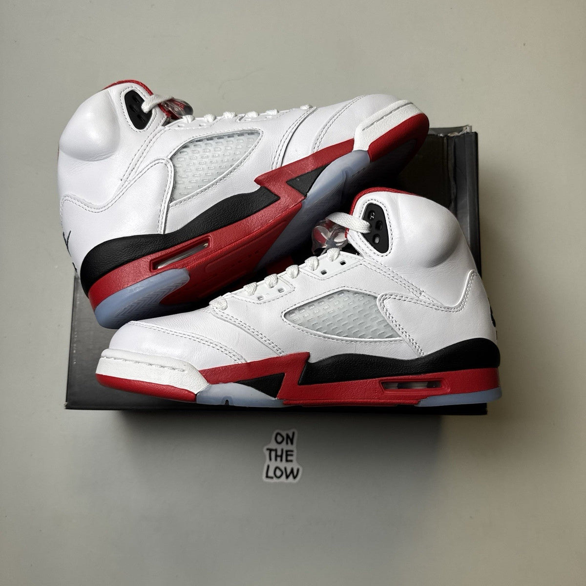 Jordan 5 Retro Fire Red Black Tongue 2025 GS