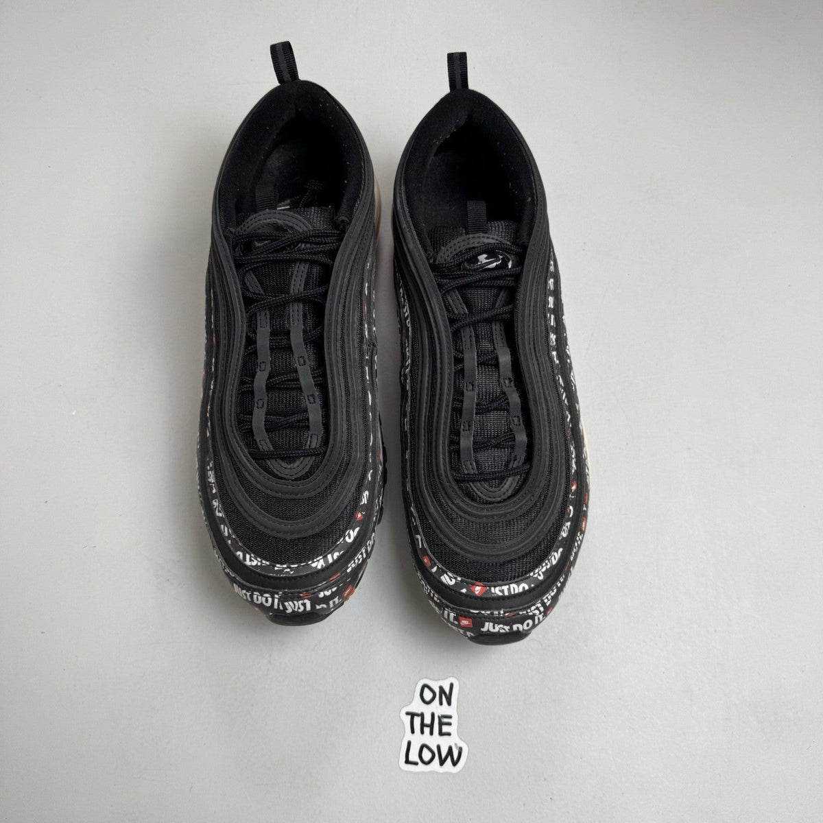 Nike Air Max 97 Men Just Do It Black Orange Swoosh (USED)