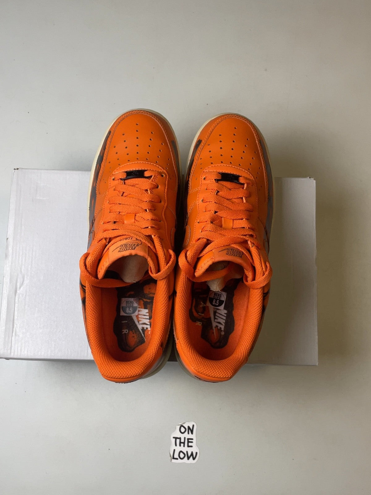 Nike Air Force 1 Low Orange Skeleton Halloween (USED)