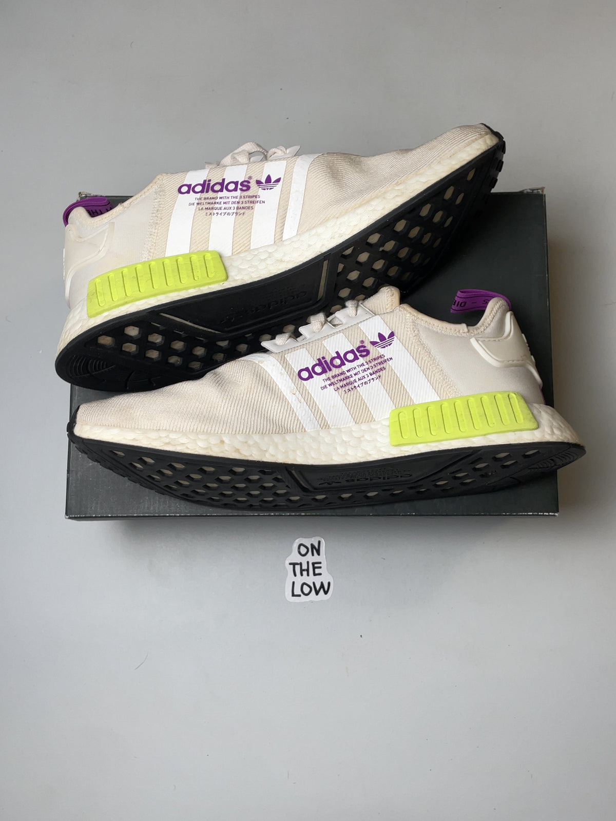 adidas NMD R1 Chalk White Semi Solar Yellow (USED)